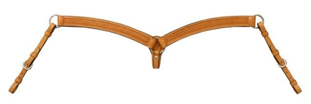 Silver Royal Basket Weave Breast Collar 1.5 Brn