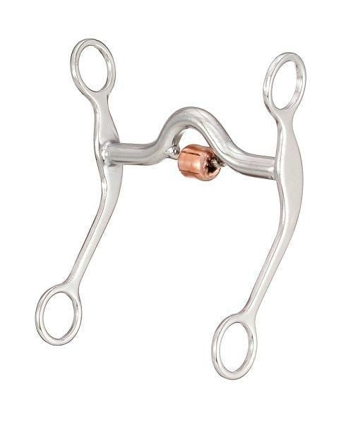 Western SS Med Port Roller Curb Bit