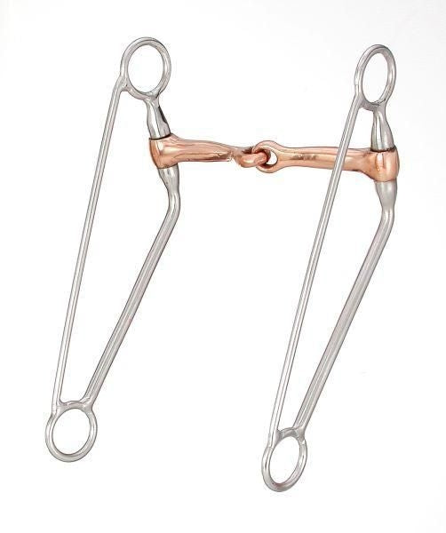SS Long Shank Copper Mouth Western Snaffle Bit