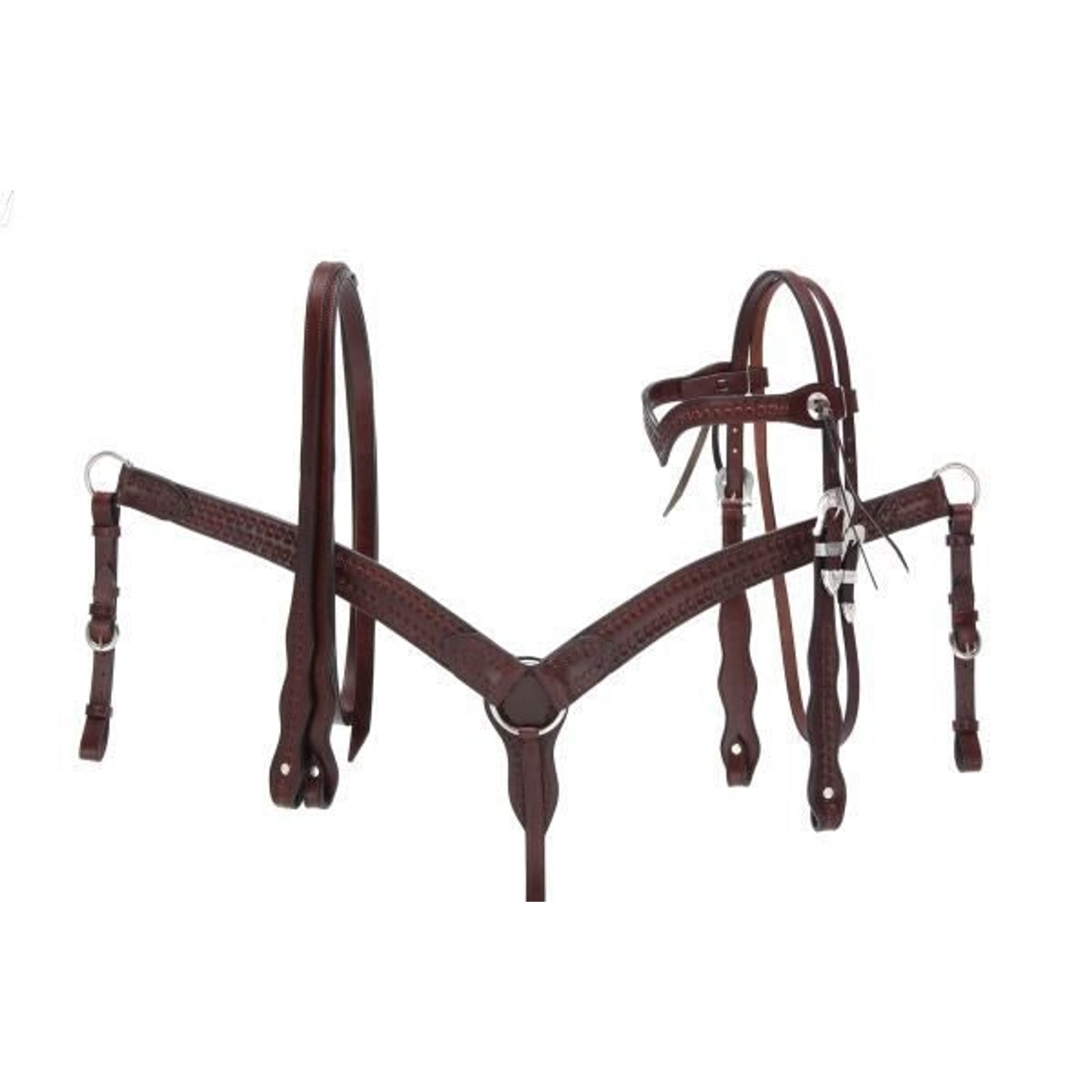 Royal King Shaped Basketweave Breastcollar H Brn