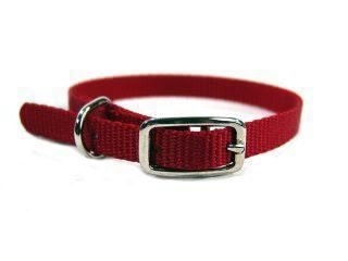 Single Thck Nyln Dlx Dg Collar 3/8 X12 Red
