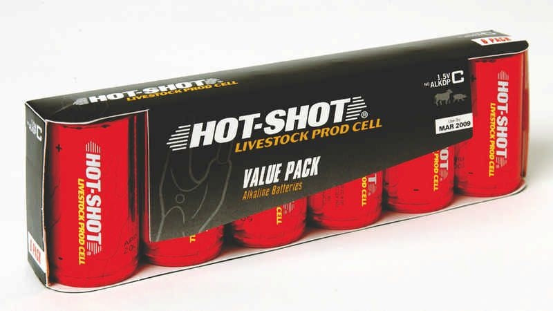 High-Amp Alkaline C Battery 6 Pack Red