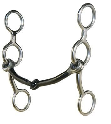 Metalab Jr Cow Horse Smooth Snaffle Gag Bit 5.5