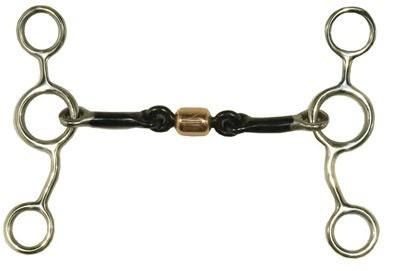 StainSteel JrCow Horse Roller DogBone GagBit 5.375