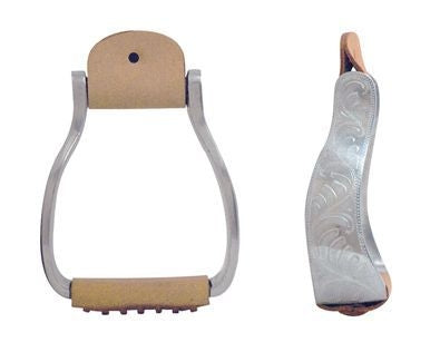 Metalab Aluminum Stirrups Engraved Offset Brn