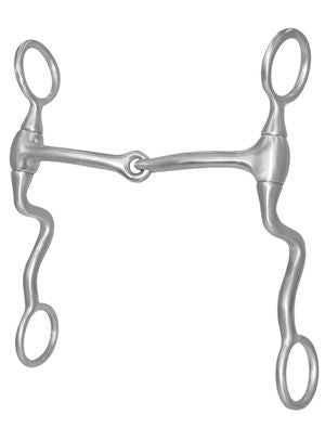 Stainless Steel Brushed Short Shank Snaffle Bit 5