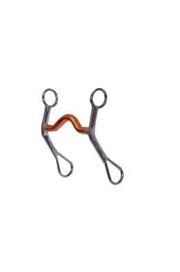 Metalab SS Curb Bit Medium Port Copper Mouth 5