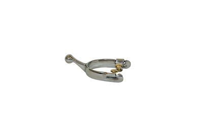 Stainless Steel Humane Spur With Brass Buttons Br