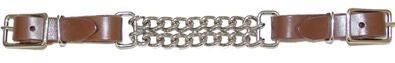 Metalab Curb Chain With Leather Strap Brn