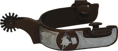 Ladies Antique Concave Barrel Racing Motif Spurs B