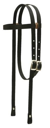 Abetta Nylon Browband Headstall Horse Black