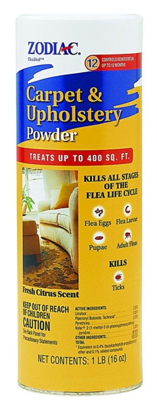 Zodiac Z-120 Carpet Flea/Tick Powder 16oz