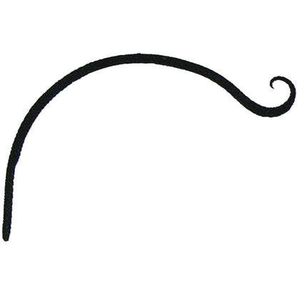 Hookery Curved Hanger Upturn Hook 9in Black