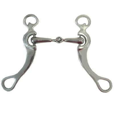 Adjusta Snaffle/Aluminum Shanks Bit 4 1/2 - 5 1/2