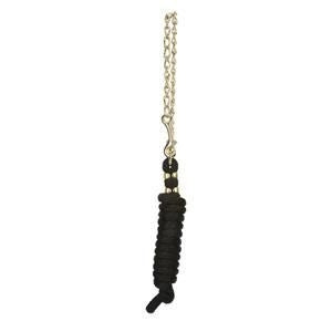 Poly Lead Rope With Brass Plated Swivel Chain 8ft