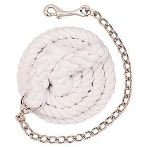Weaver Cotton Lead Rope With Nickel Snap 10 White