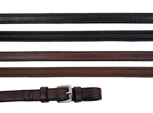 Nunn Finer Rubber Lined Reins 5/8 x 60 Black