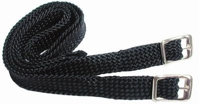 Tuffrider Braided Nylon Spur StrapsBk/Wh
