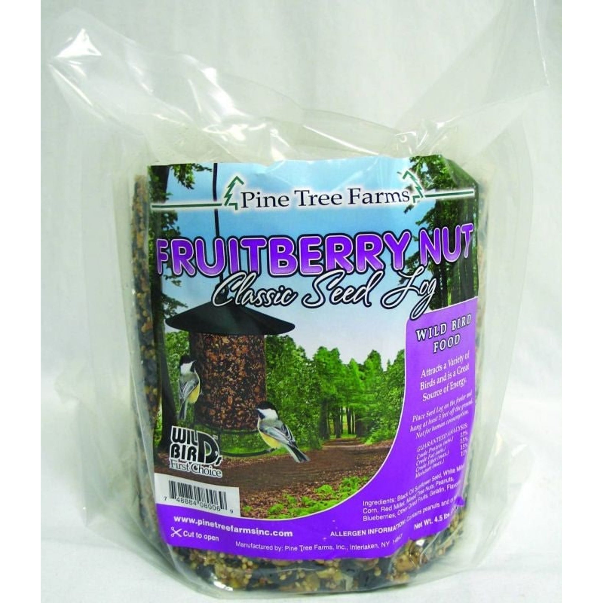 Pine Tree Fruit-Berry-Nut Classic Seed Log 28oz