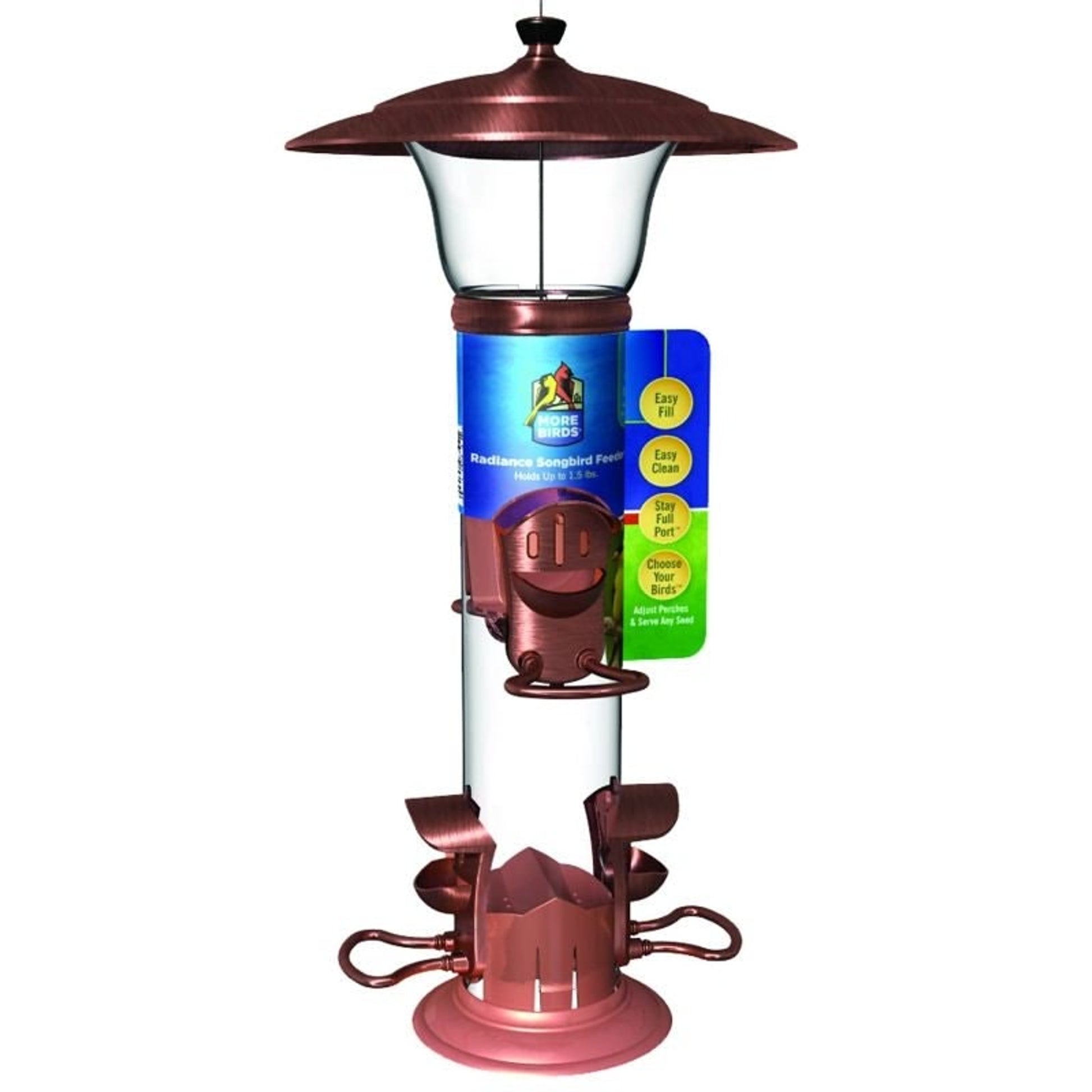 Classic Radiance Mtl Tube Mixed Seed/Snflwr Feeder