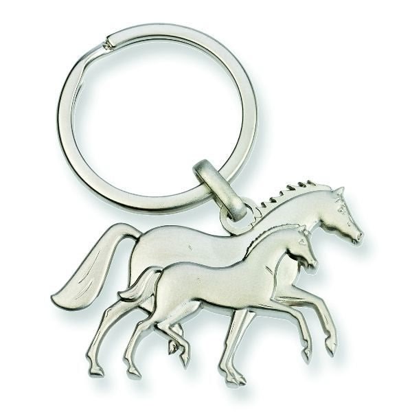 3D Keychain - Mare And FoalSilver