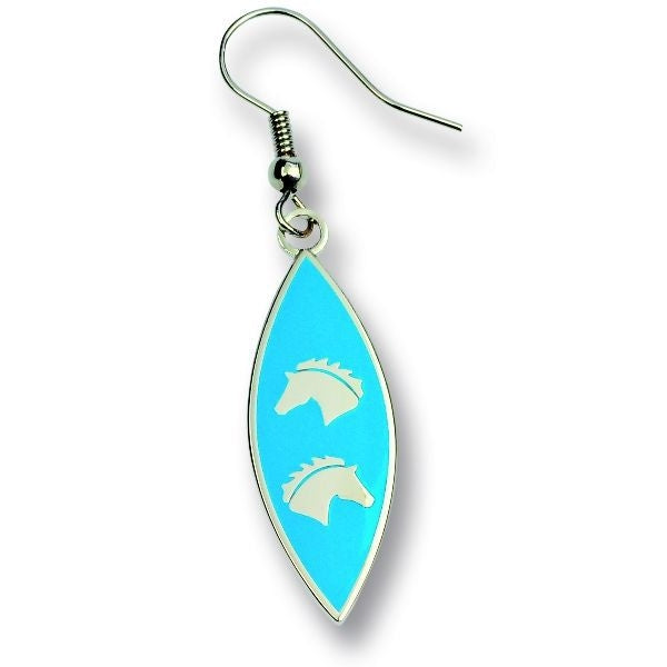 Horse Heads Dangle Earrings Steel