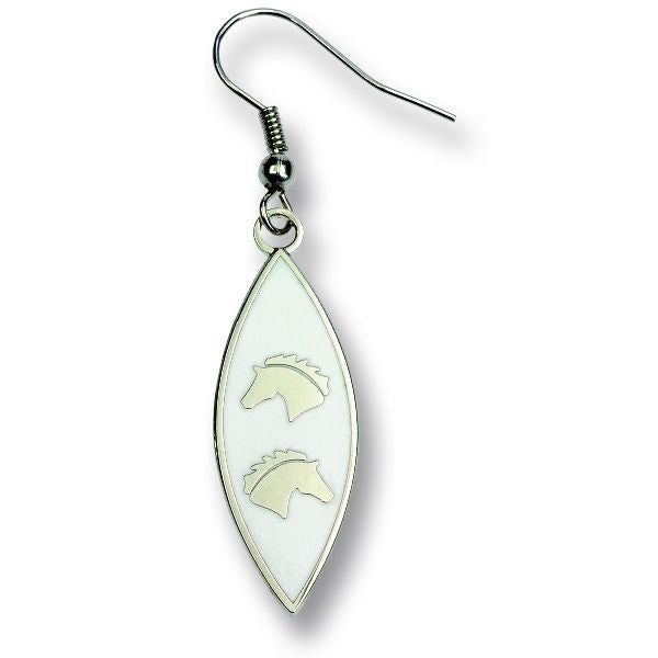 Horse Heads Dangle Earrings Steel