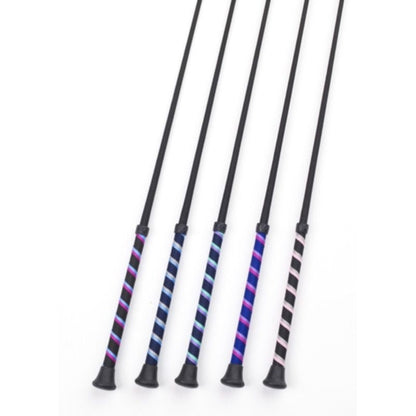 County Tri-Stripe DressageWhip 43 Black/Cerise