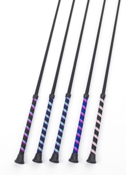 County Tri-Stripe DressageWhip 43 Black/Cerise