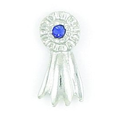 Finishing Touch Blue Ribbon Tack Pin Silver Finish