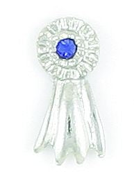 Finishing Touch Blue Ribbon Tack Pin Silver Finish