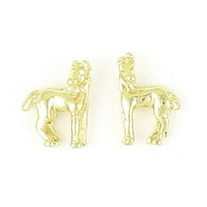 Horse With Turned Head Earrings Silver