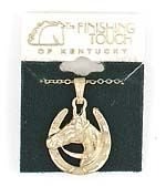2-Tone Horse Head/Horseshoe Necklace Gold/Silver