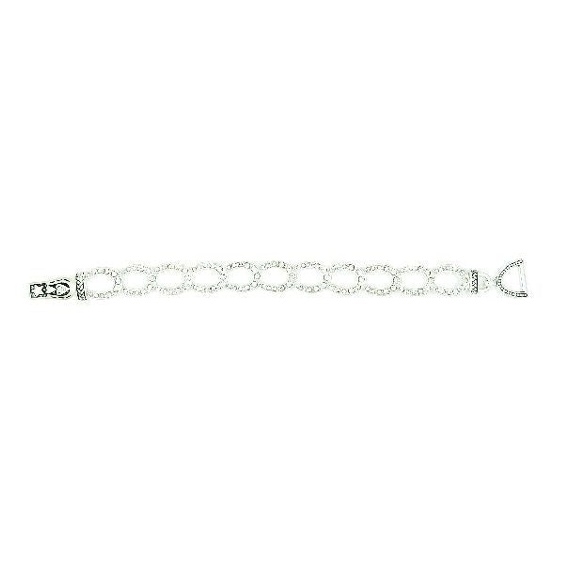 Finishing Touch Horseshoe With Stones Bracelet Silver