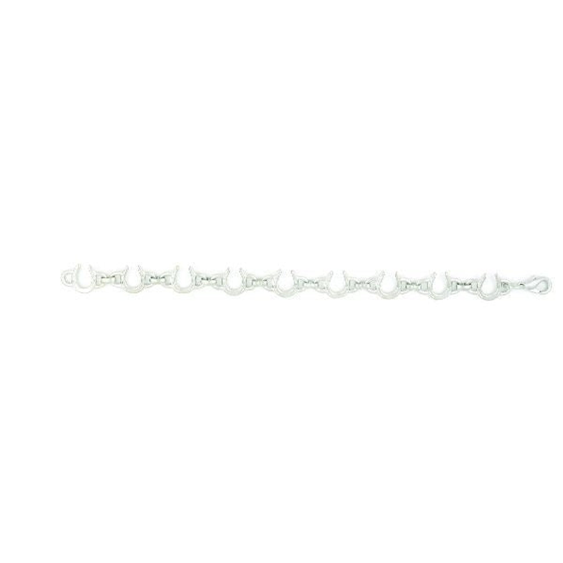 Finishing Touch Linked Horseshoe Bracelet Silver