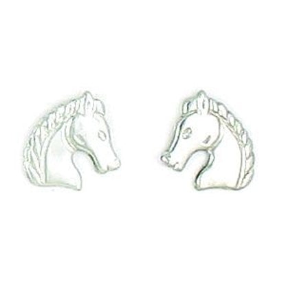 Finishing Touch Regal Horse Head Earrings Silver