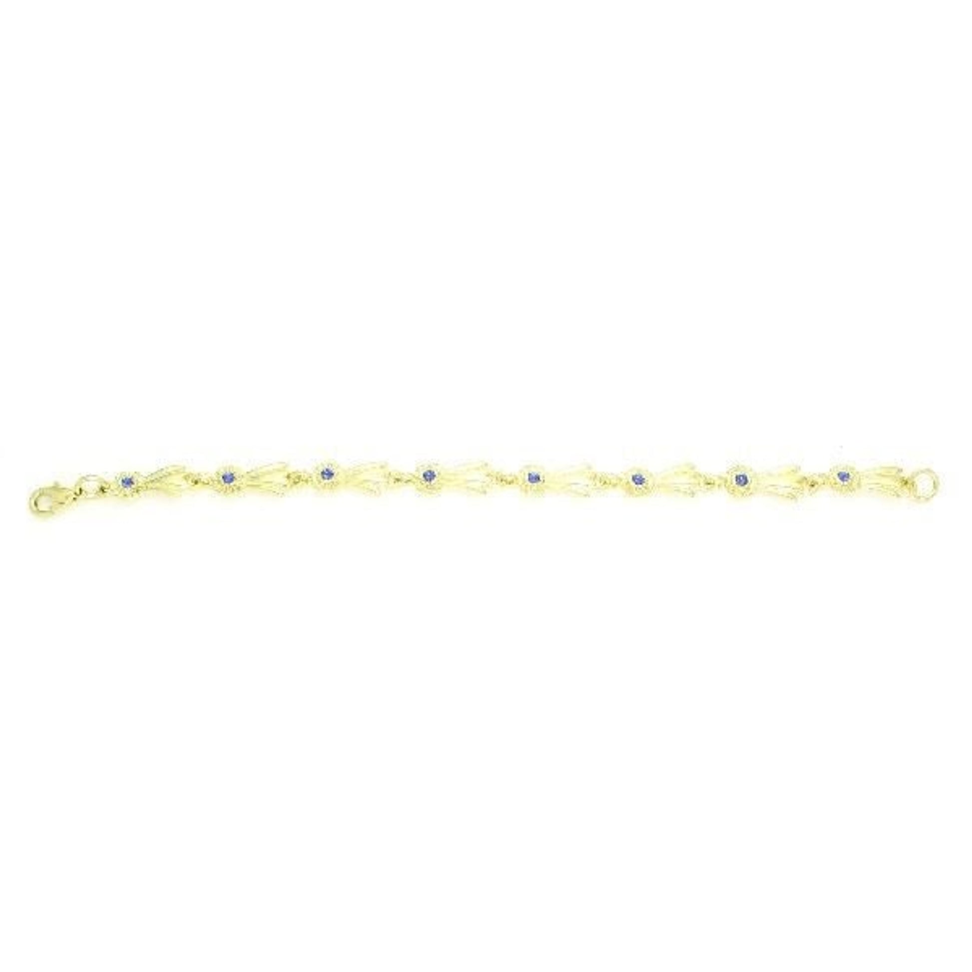 Finishing Touch Small Blue Ribbon Bracelet Gold