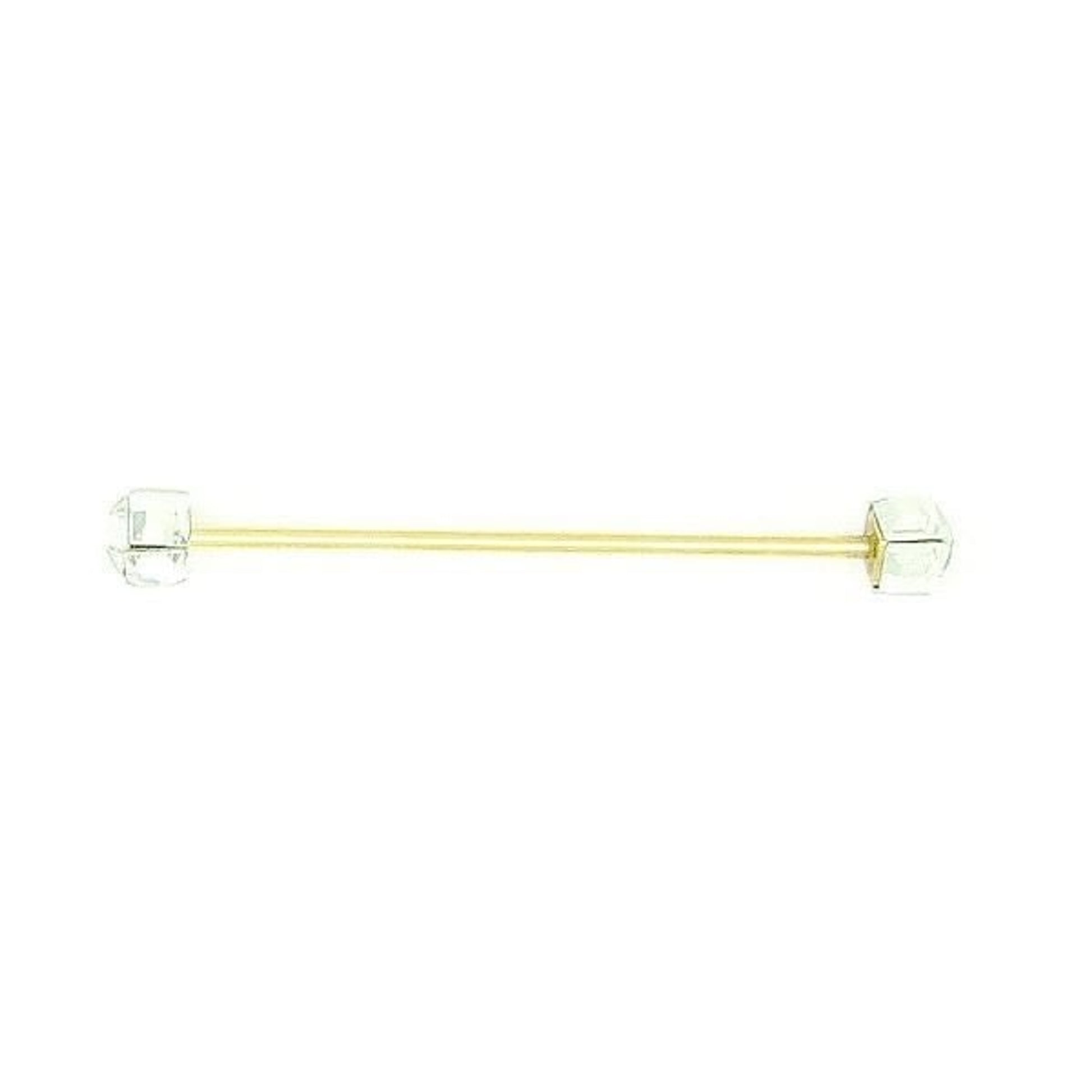 Sq Clear Crystal Collar Bar Gold Gold