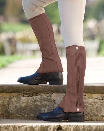 Kids Plain Half Chaps Large Black