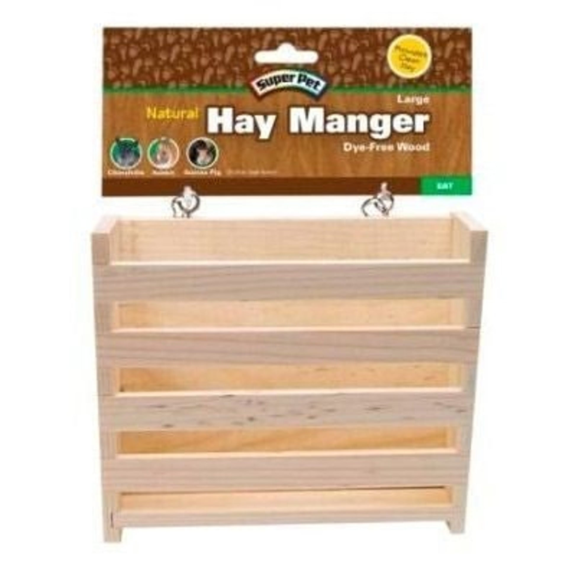 Super Pet Natural Wooden Hay Manger Large