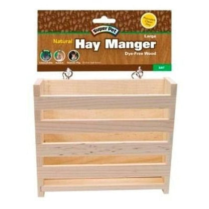 Super Pet Natural Wooden Hay Manger Large