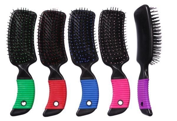 Tough1 Curved Handle Tail And Mane Brush 6 Pack