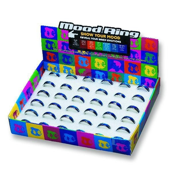 Mood Ring Display Box SetBk/Wh
