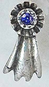 Finishing Touch Blue Ribbon Tack Pin Silver Finish
