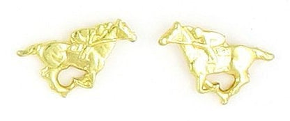 Thoroughbred Racing Earrings Silver