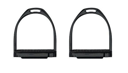 Perris Black Powder Coated Stirrup Irons 4.5 Black