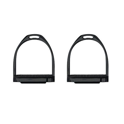 Perris Black Powder Coated Stirrup Irons 4.5 Black