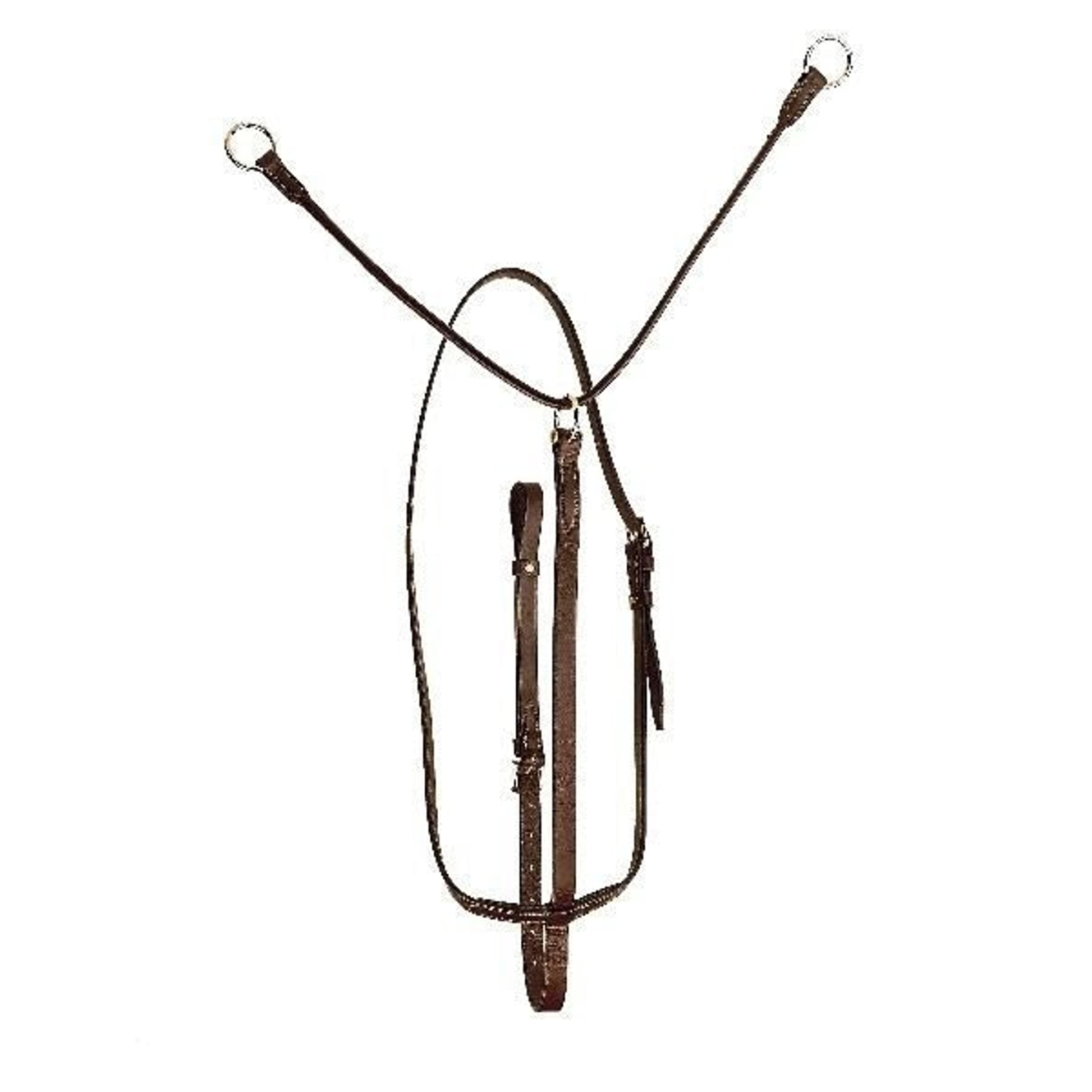 Tory Bridle Leather Lateral Fork Black