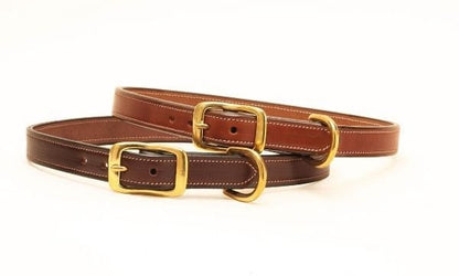 Tory Saddle Stitched Dog Collar 12in Havana