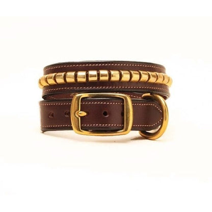 Tory Leather Leather Clinchers Dog Collar 16In Hav